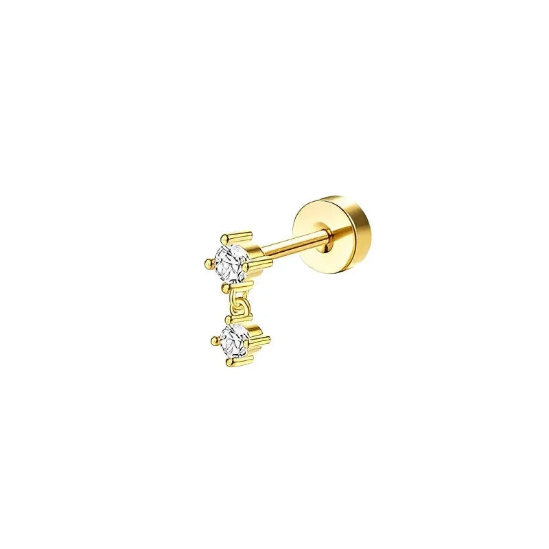 SORI STYLE Bobisty Stud Hoop Earrings — detail close-up