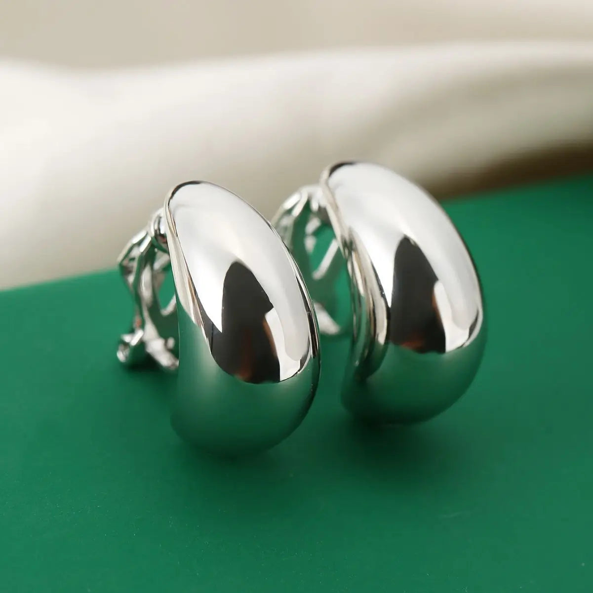 Envy NYC Envy NYC Luxury Droplet Zinc Clip-On Earings — product category context