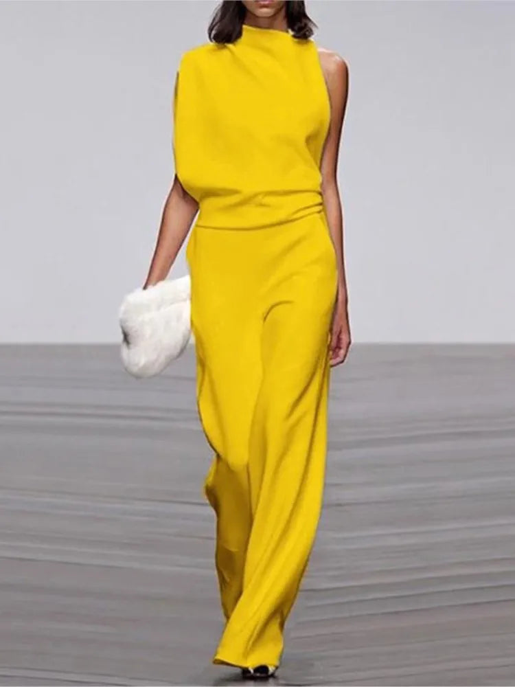 Envy NYC Envy NYC Summer Sleeveless Collar Jumpsuit — main product shot