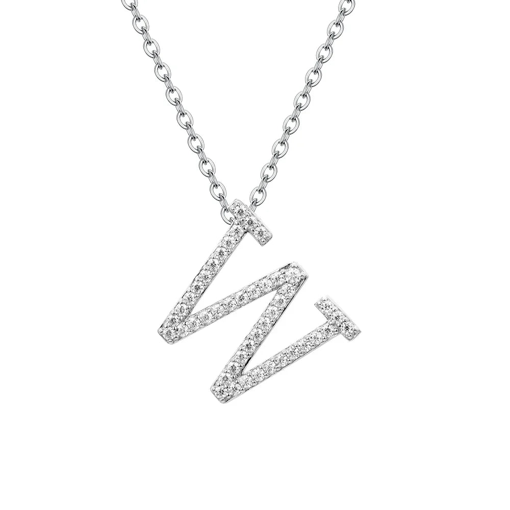 VVS1 D Moissanite Letters Pendant Necklace