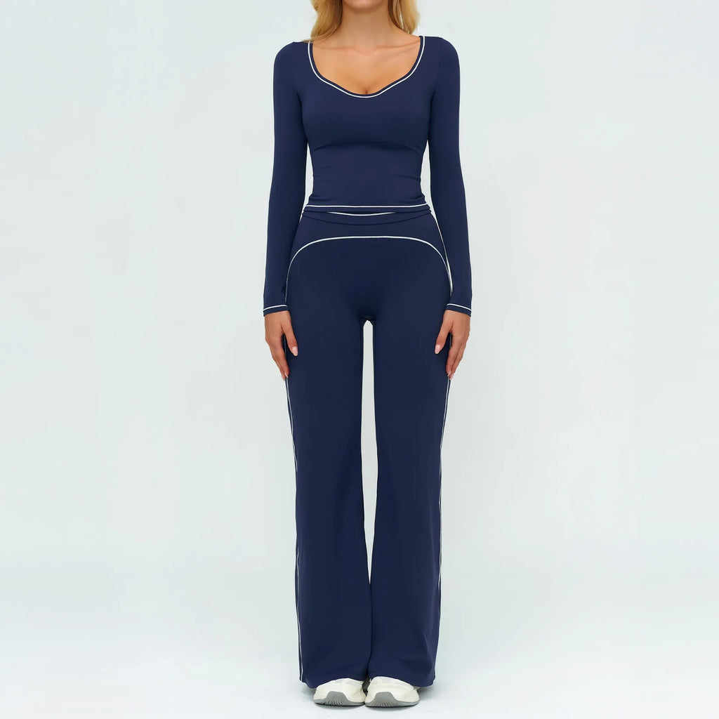 Women's Yoga Set 2 Piece Tracksuit Long Sleeve Sportswear