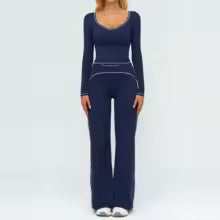 Women's Yoga Set 2 Piece Tracksuit Long Sleeve Sportswear