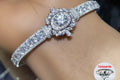 MyClosetAid Luxury Moissanite Open Bangles 925 Sterling Silver — main product shot