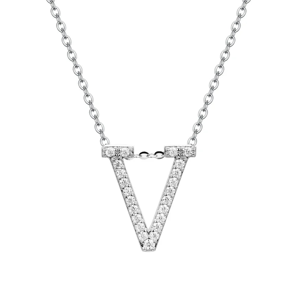 VVS1 D Moissanite Letters Pendant Necklace
