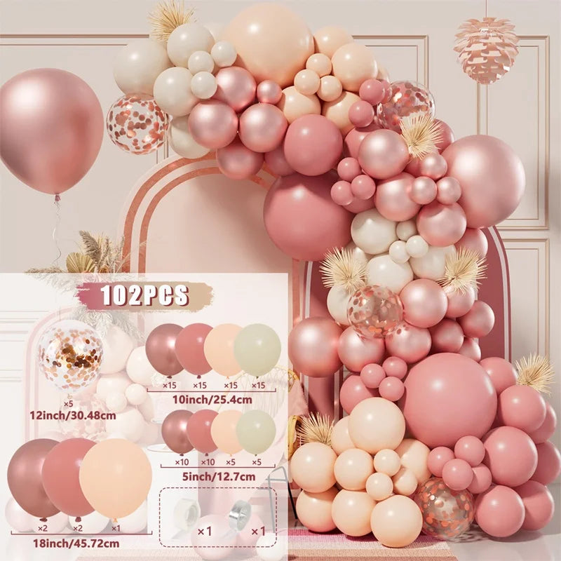Perfecsy Pink Macaron Balloons Garland Arch Kit Birthday Party Decor Kids Wedding Birthday Party Supplies Baby Shower Decor L