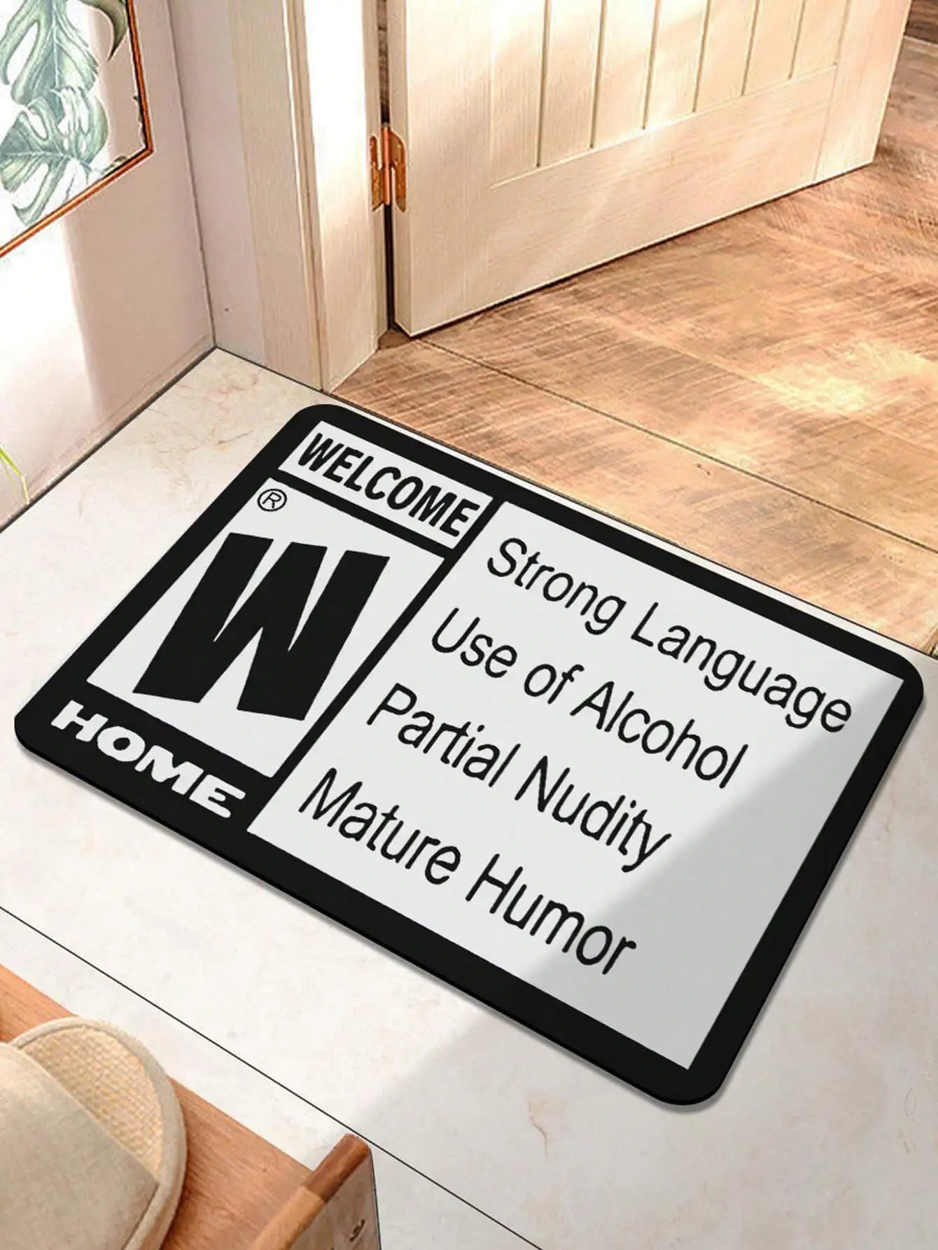 Perfecsy VIKAMA Welcome Printed Carpet, Durable and Washable, Crystal Velvet Home Entrance Doormat, Bedroom Entrance Mat, Hom