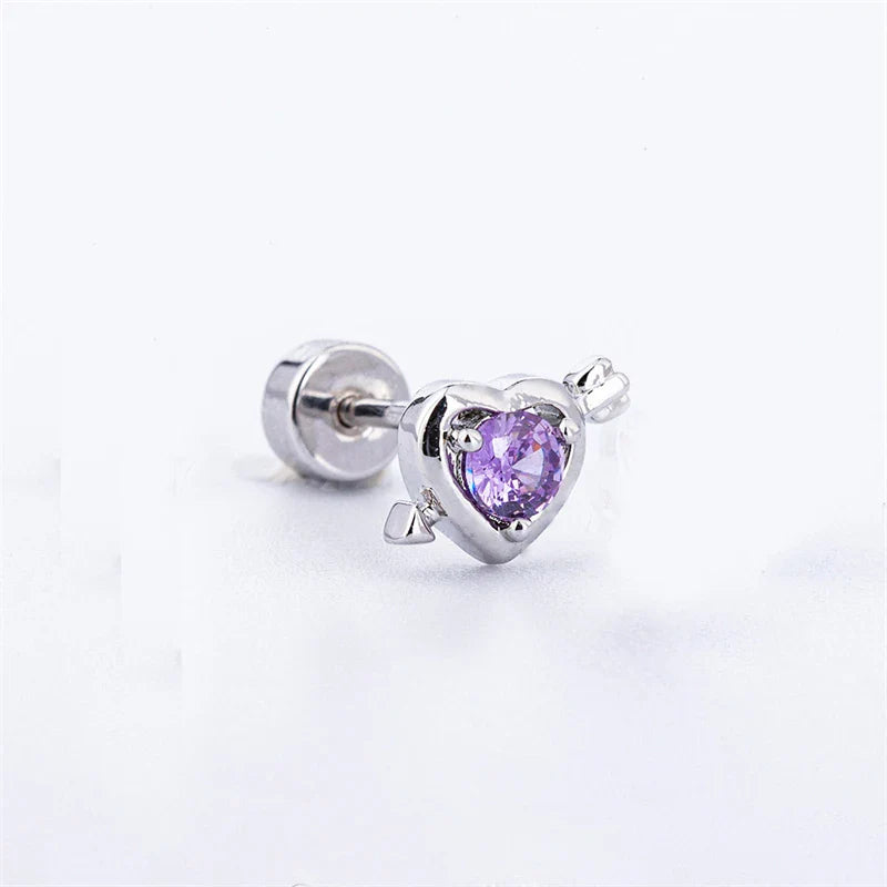 MyClosetAid 1PCS Delicate Blue Pink Zircon Butterfly 316L Stainless Steel Ear bone nail Y2K Hottie Cute Earring for Women Coc