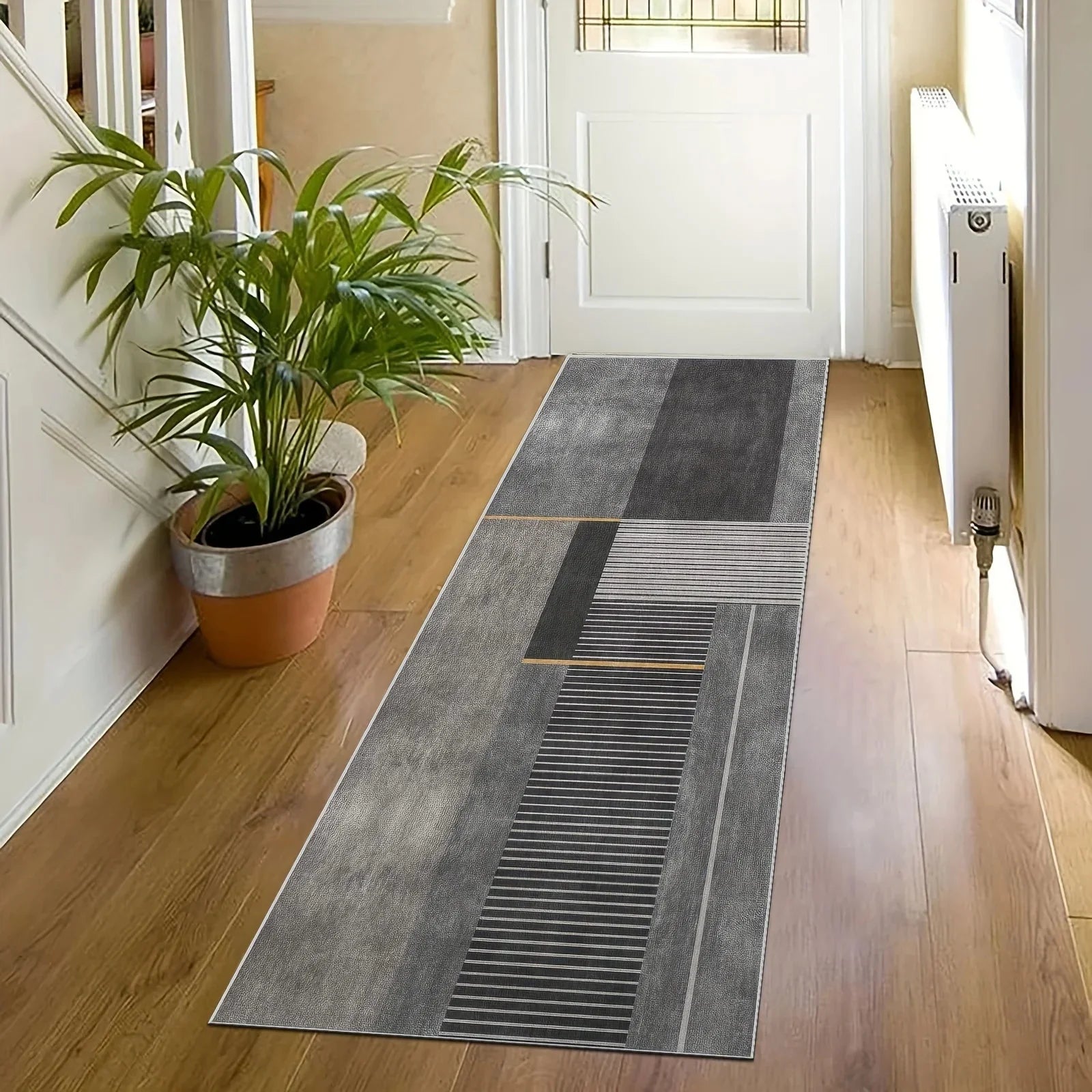 Perfecsy VIKAMA Minimalist Geometric Rugs Ideal For Hallways, Kitchen Mats, And Entrance Hall Doormats Durable And Easy-Care 