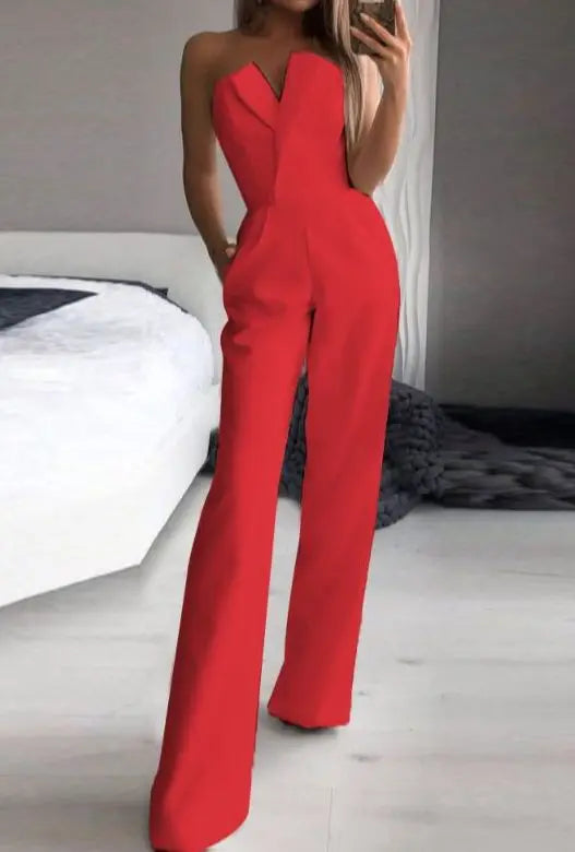 Envy NYC Envy NYC Wide Leg Strapless Jumpsuit — detail shot 6