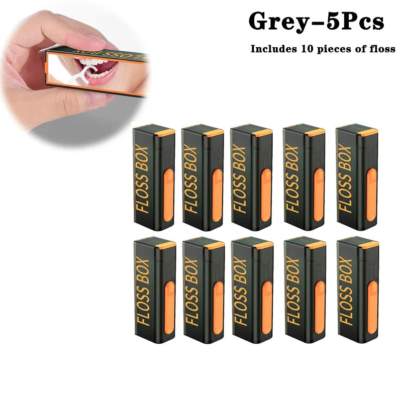 20PCS Dental Floss Dispenser Containing 10Pcs Floss Dental Floss Storage Box Auto Refillable Oral Hygiene Care Floss Pick