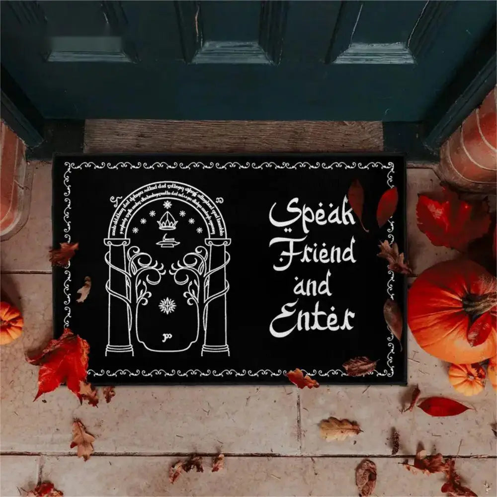 Perfecsy VIKAMA The Lord of the Rings Welcome Friends Doormat Halloween Home Decor Indoor Outdoor Rug RV Camping Mat — main p