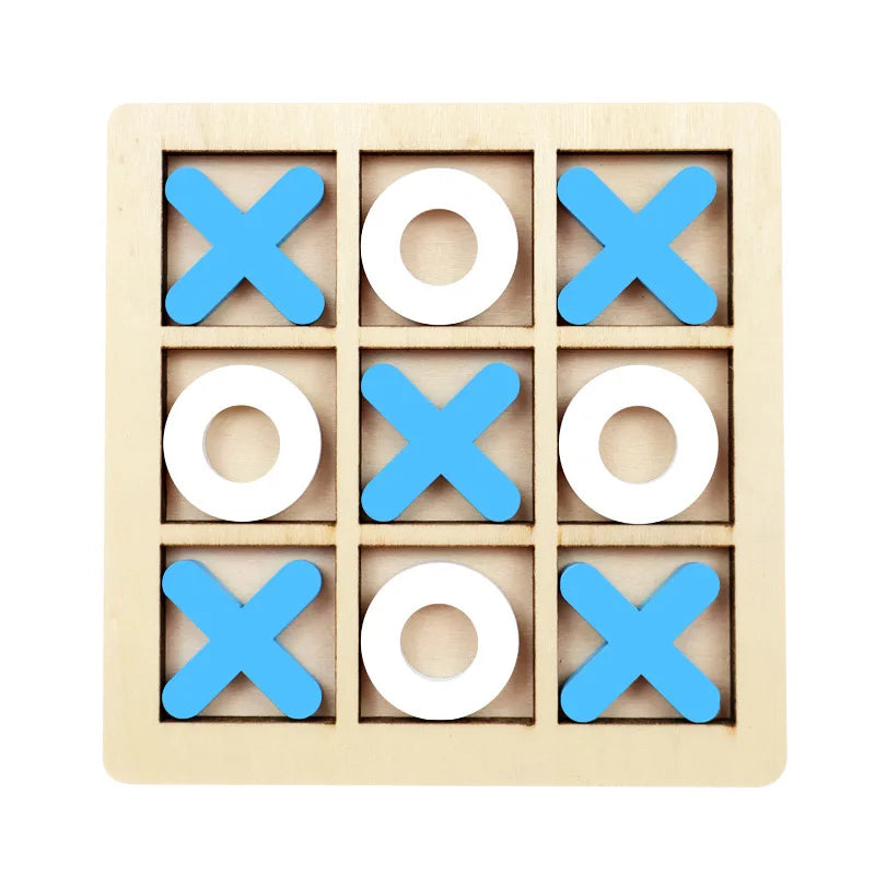Perfecsy Wooden Tic Tac Toe Puzzle Game for Two Players Interactive Logic & Strategy Board Game Family Party Birthday Boys & 