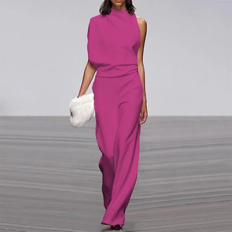 Envy NYC Summer Sleeveless Collar Jumpsuit