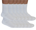 Spun Bamboo 3/4 Crew Athletic Bamboo Viscose Socks Unisex White Color - 12-pack — main product shot