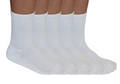 Spun Bamboo 3/4 Crew Athletic Bamboo Viscose Socks Unisex White Color - 5-pack — main product shot