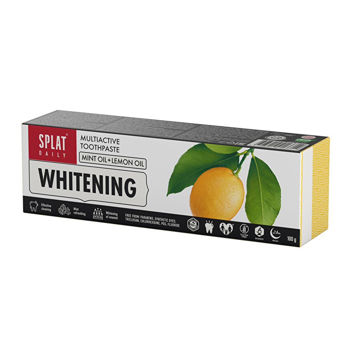 Splat Daily Whitening Toothpaste - Naturally Whiten Teeth Up to 2.5 Tones, Strengthen Enamel & Freshen Breath - 75ml