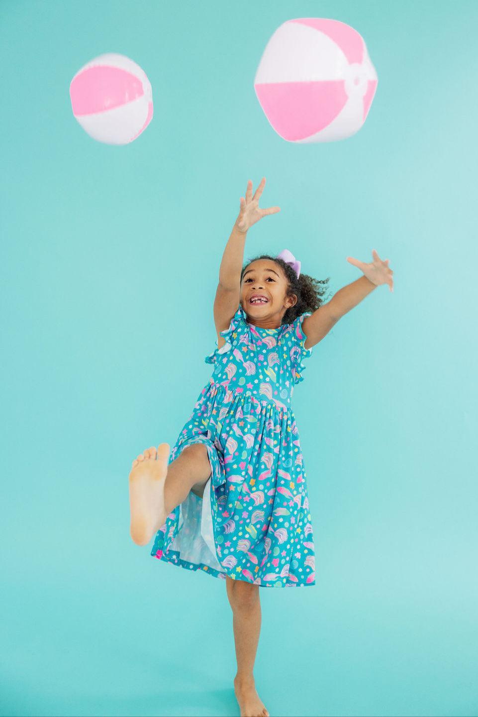 Mila & Rose ® SALE Betta Blooms Flutter Sleeve Twirl Dress — main product shot