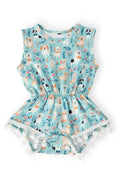Mila & Rose ® Furry Friends Pom Pom Romper — main product shot