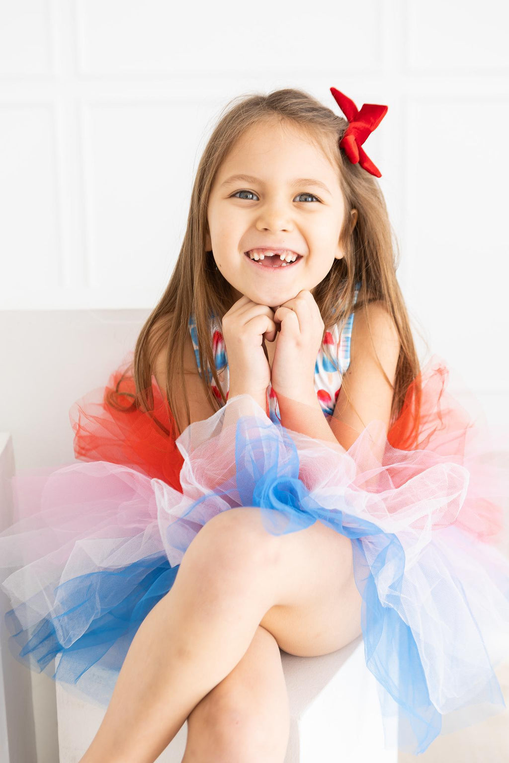 Mila & Rose ® SALE Red, White & Cute Tank Tutu Leotard — alternative angle