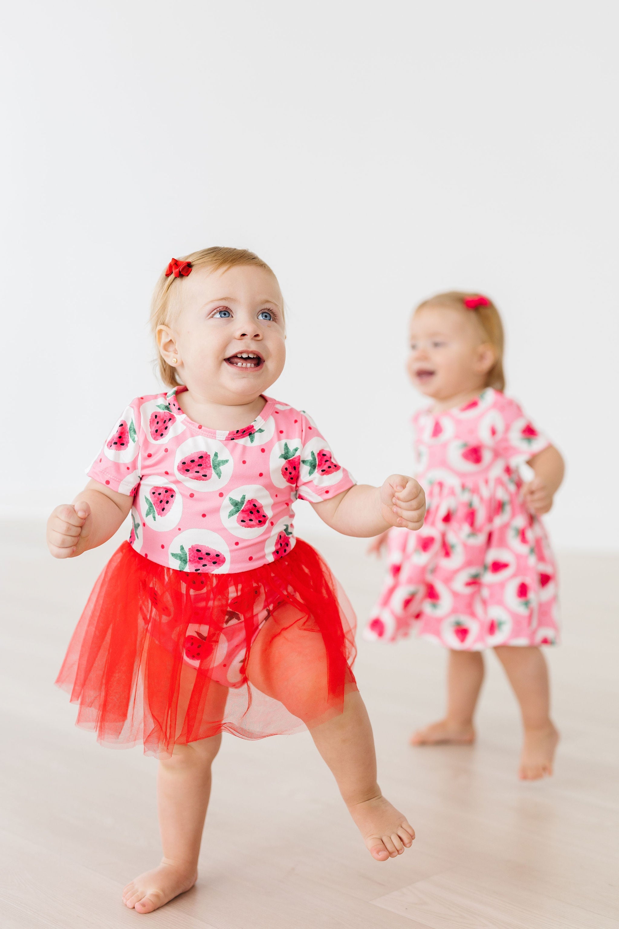 Mila & Rose ® SALE Strawberry Fields Tutu Bodysuit — side view