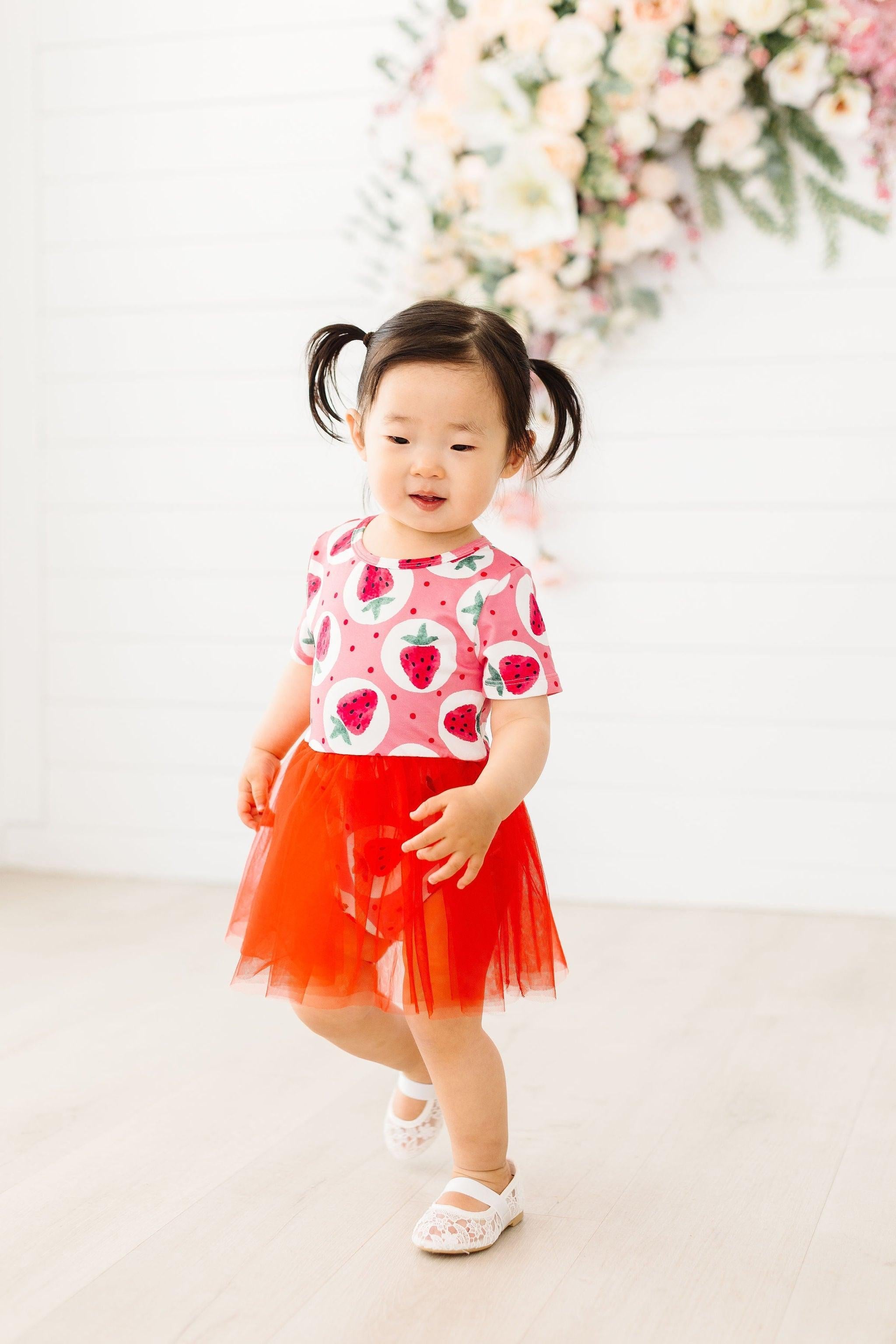 Mila & Rose ® SALE Strawberry Fields Tutu Bodysuit — main product shot