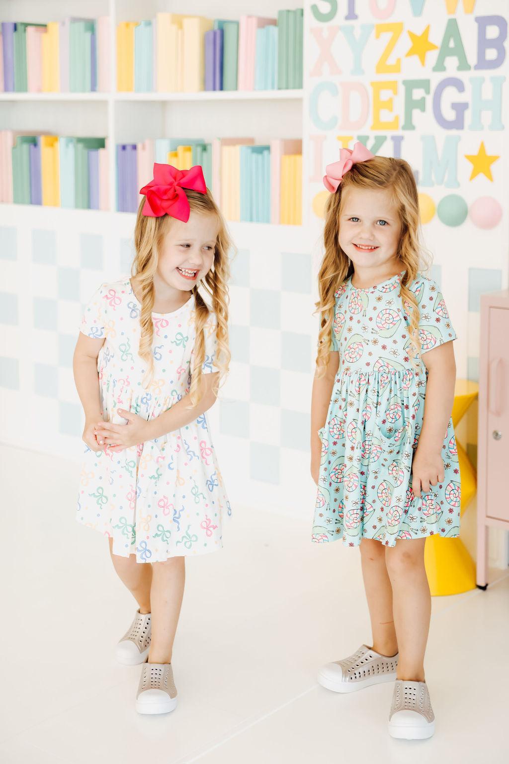 Mila & Rose ® SALE Tied in Love S/S Pocket Twirl Dress — detail close-up
