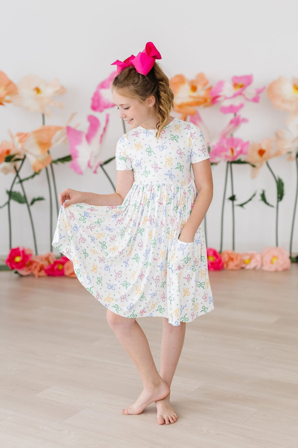 Mila & Rose ® SALE Tied in Love S/S Pocket Twirl Dress — lifestyle context