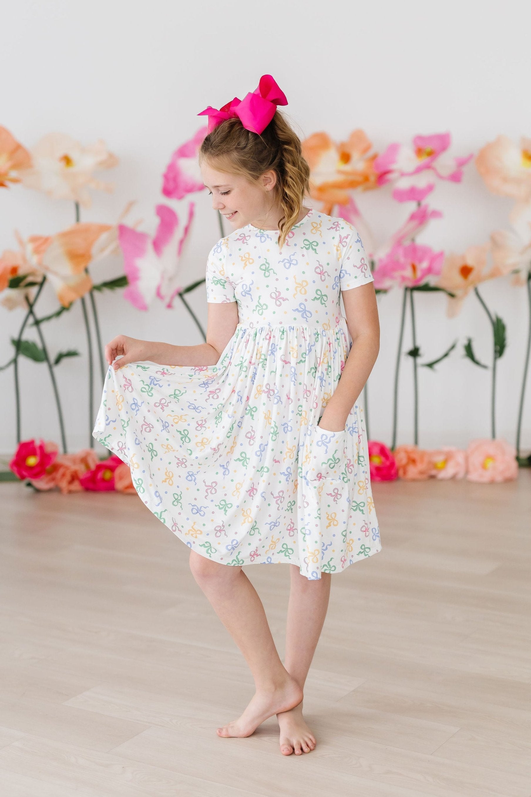 Mila & Rose ® SALE Tied in Love S/S Pocket Twirl Dress — lifestyle context
