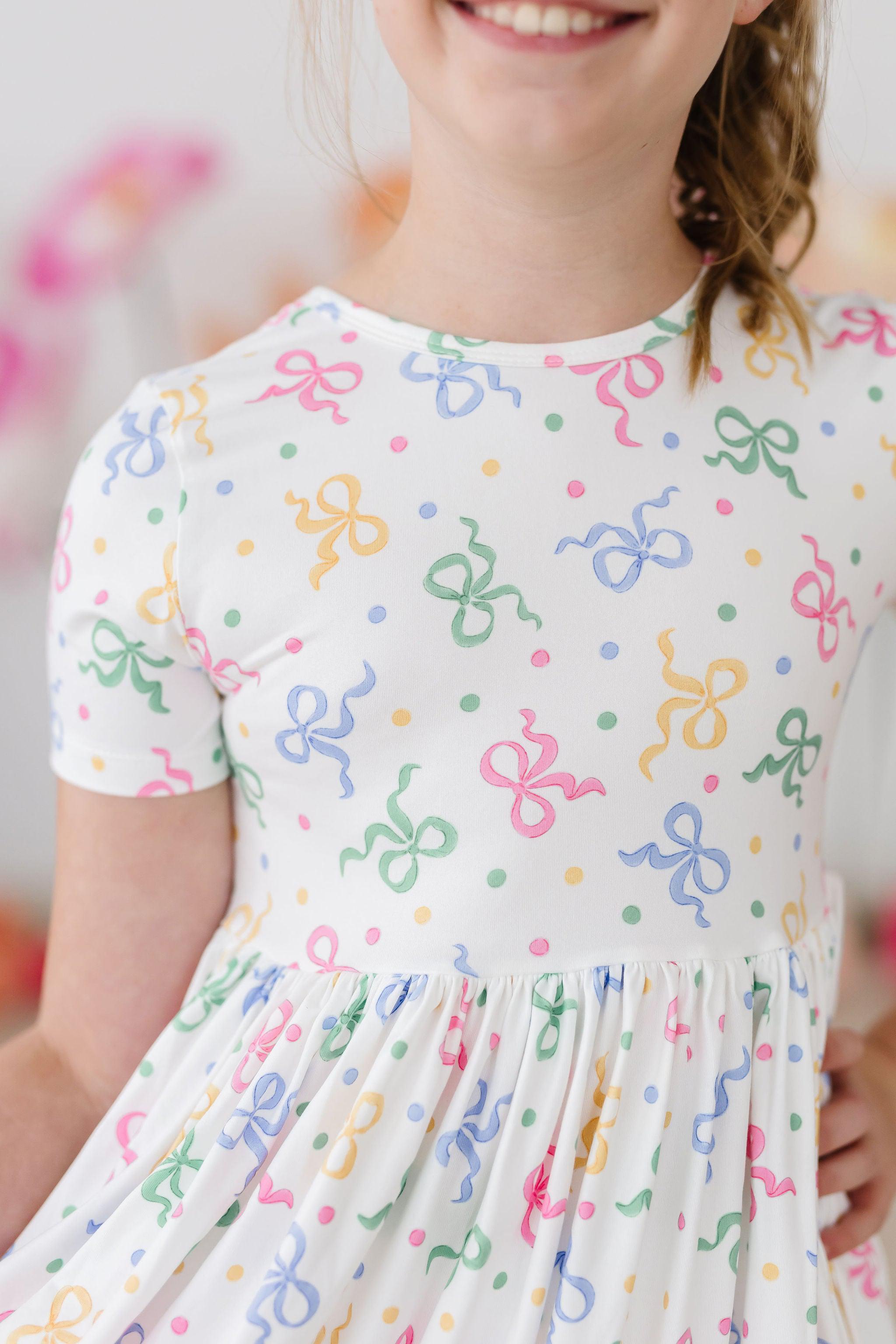 Mila & Rose ® SALE Tied in Love S/S Pocket Twirl Dress — side view