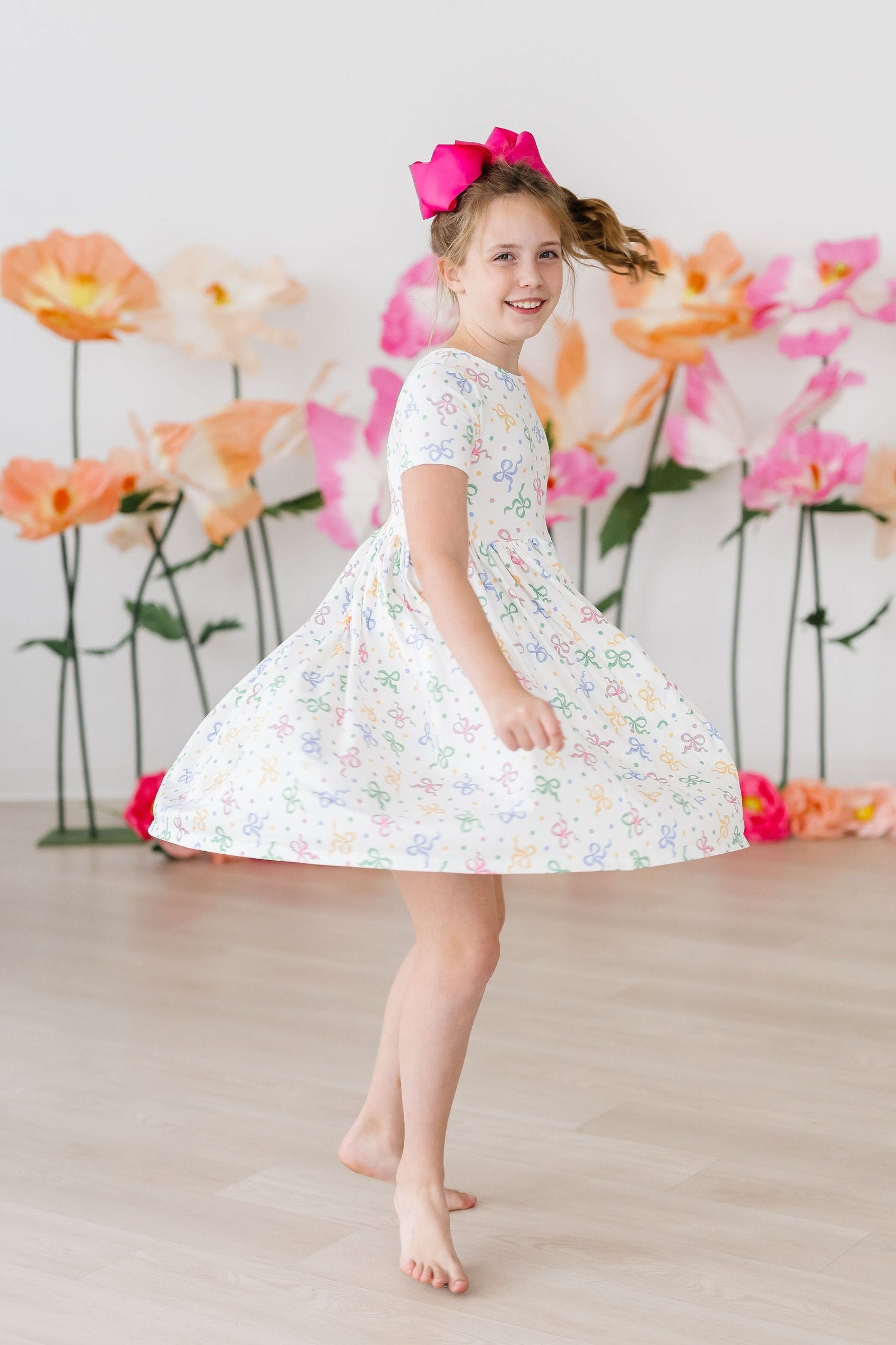 Mila & Rose ® SALE Tied in Love S/S Pocket Twirl Dress — back view