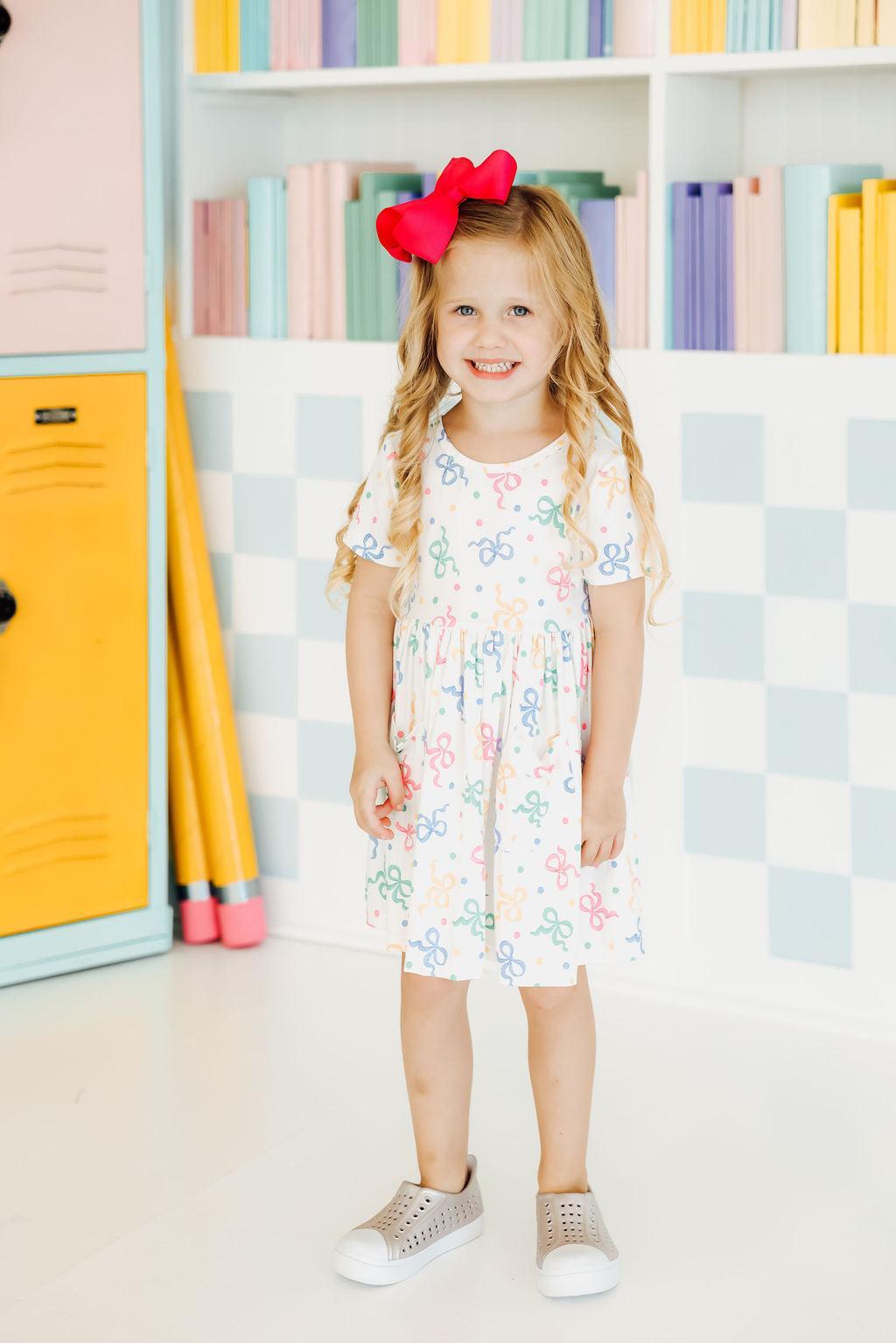 Mila & Rose ® SALE Tied in Love S/S Pocket Twirl Dress — main product shot