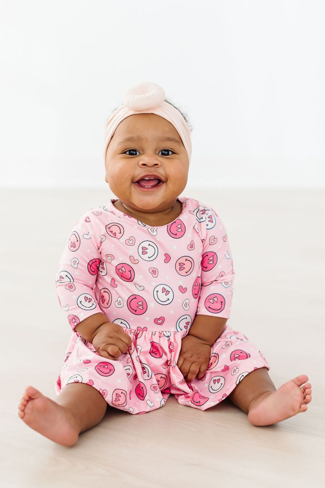 Mila & Rose ® SALE You Make Me Happy 3/4 Sleeve Twirl Bodysuit — main product shot