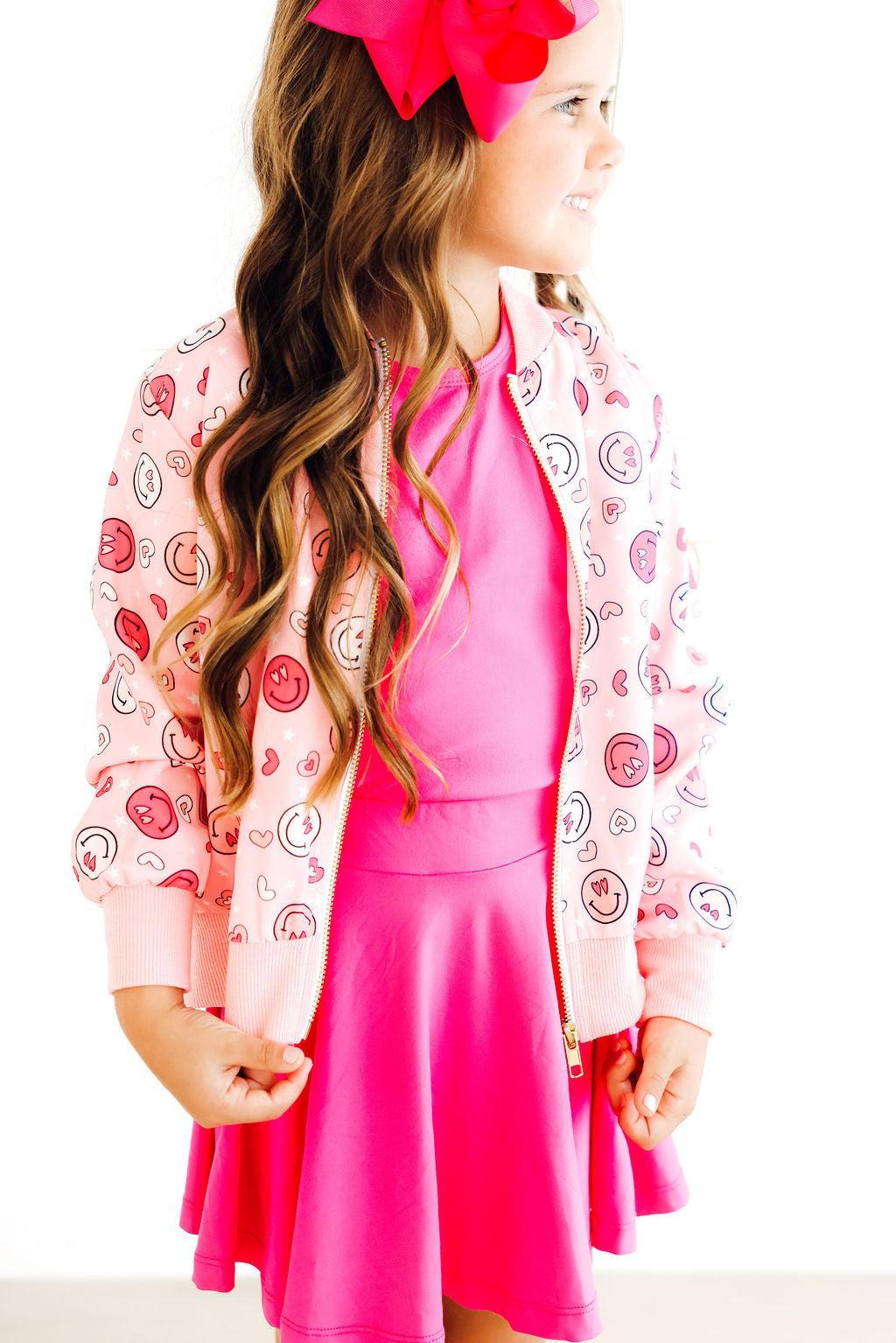 Mila & Rose ® SALE You Make Me Happy Satin Jacket — lifestyle context