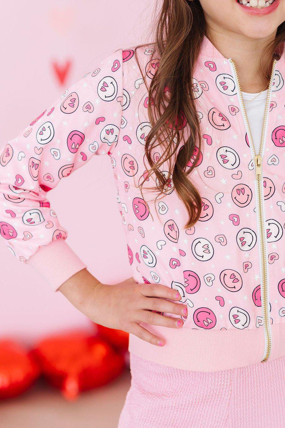 Mila & Rose ® SALE You Make Me Happy Satin Jacket — size reference