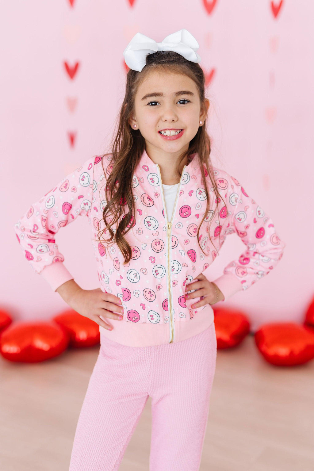 Mila & Rose ® SALE You Make Me Happy Satin Jacket — color detail