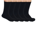 Spun Bamboo 3/4 Crew Black Bamboo Viscose Socks Unisex - 5-pack — main product shot