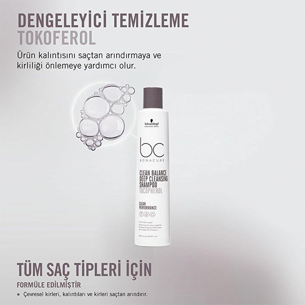 Bonacure Sulfate-Free Deep Cleansing Shampoo - Vegan, Silicone-Free, Gentle on Hair & Scalp - 8.45 fl oz