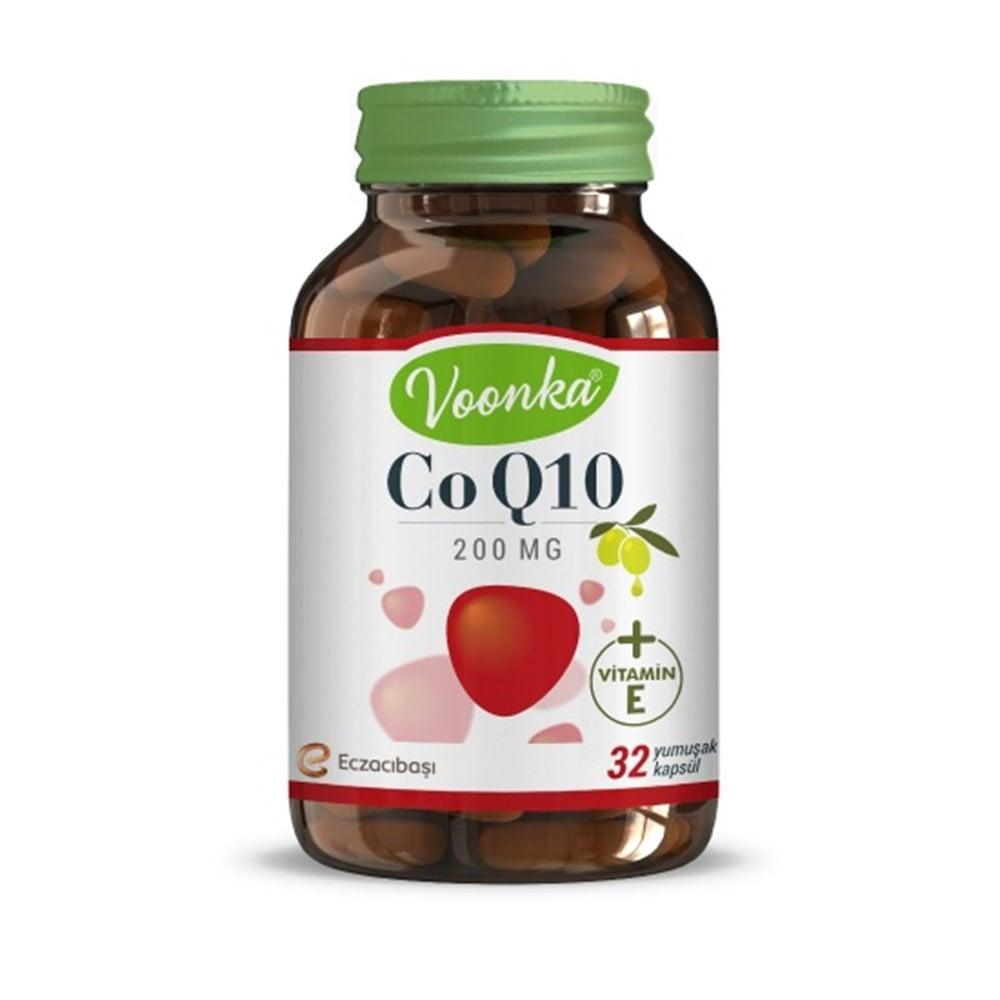 Voonka CoQ10 200mg Dietary Supplement for Heart Health & Energy Support - 32 Soft Capsules