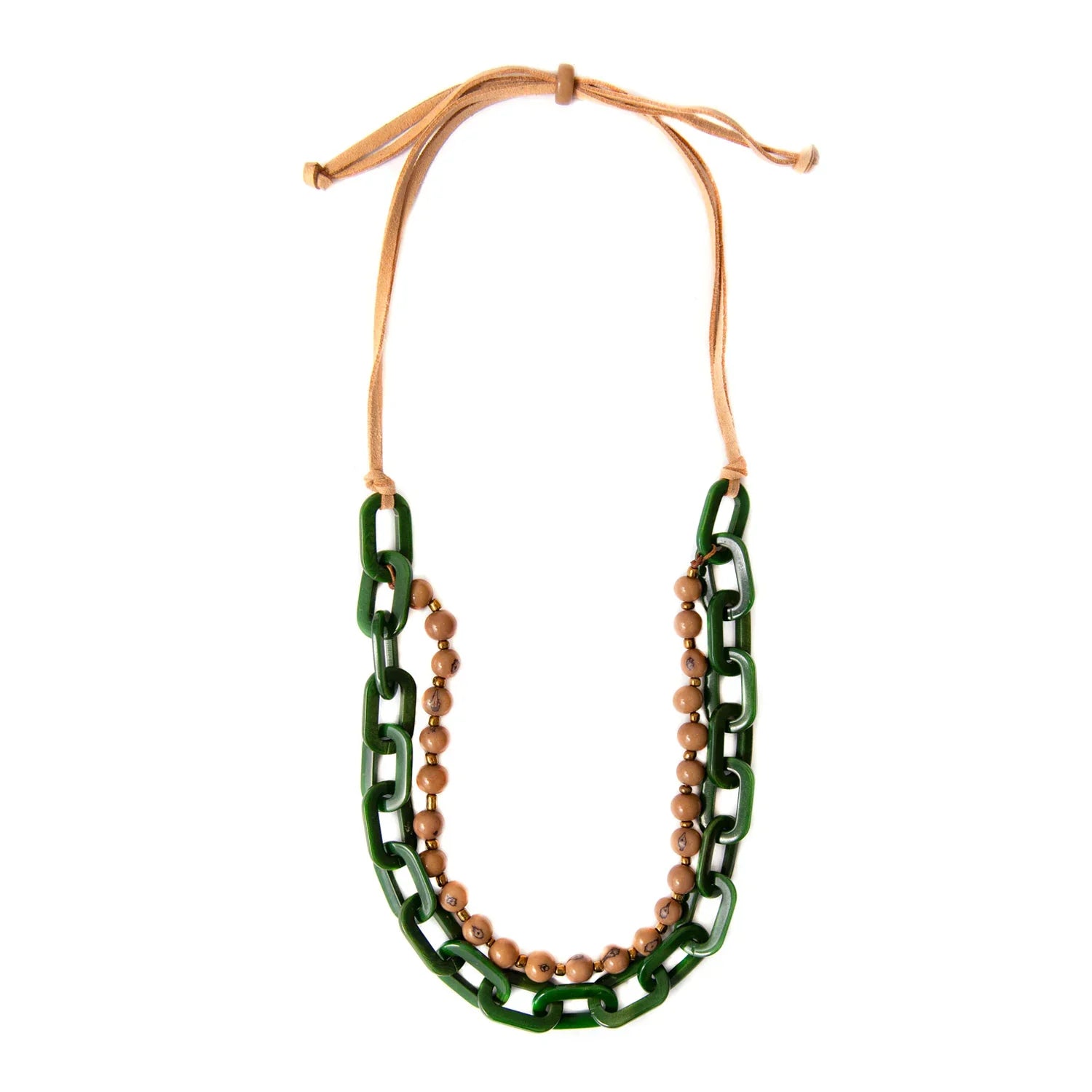 KADOU BOUTIQUE Tagua Amaranta Necklace - Green — main product shot