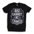 Luckless Outfitters She Cannot Be Tamed Tee — main product shot