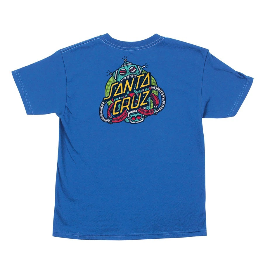 Santa Cruz Robo Dot Short Sleeve Youth T-Shirt - Royal Blue by Skates USA