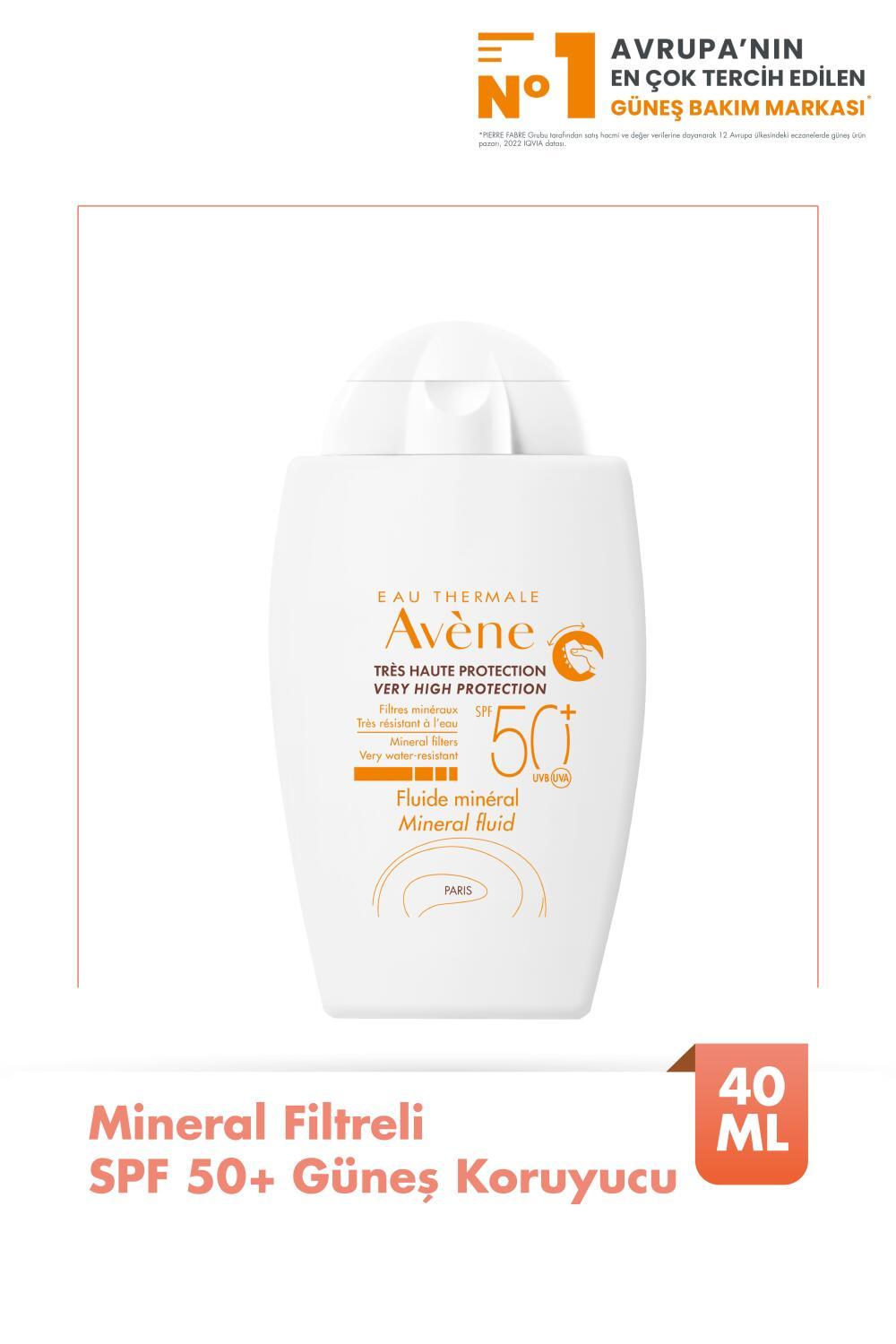 Avene Mineral Sunscreen SPF 50+ - Lightweight, Non-Greasy Protection for Sensitive Skin