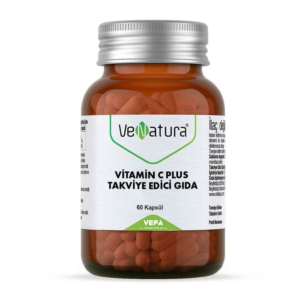 VeNatura Vitamin C Plus 500mg - Immune System Support & Energy Boost Supplement - 60 Capsules