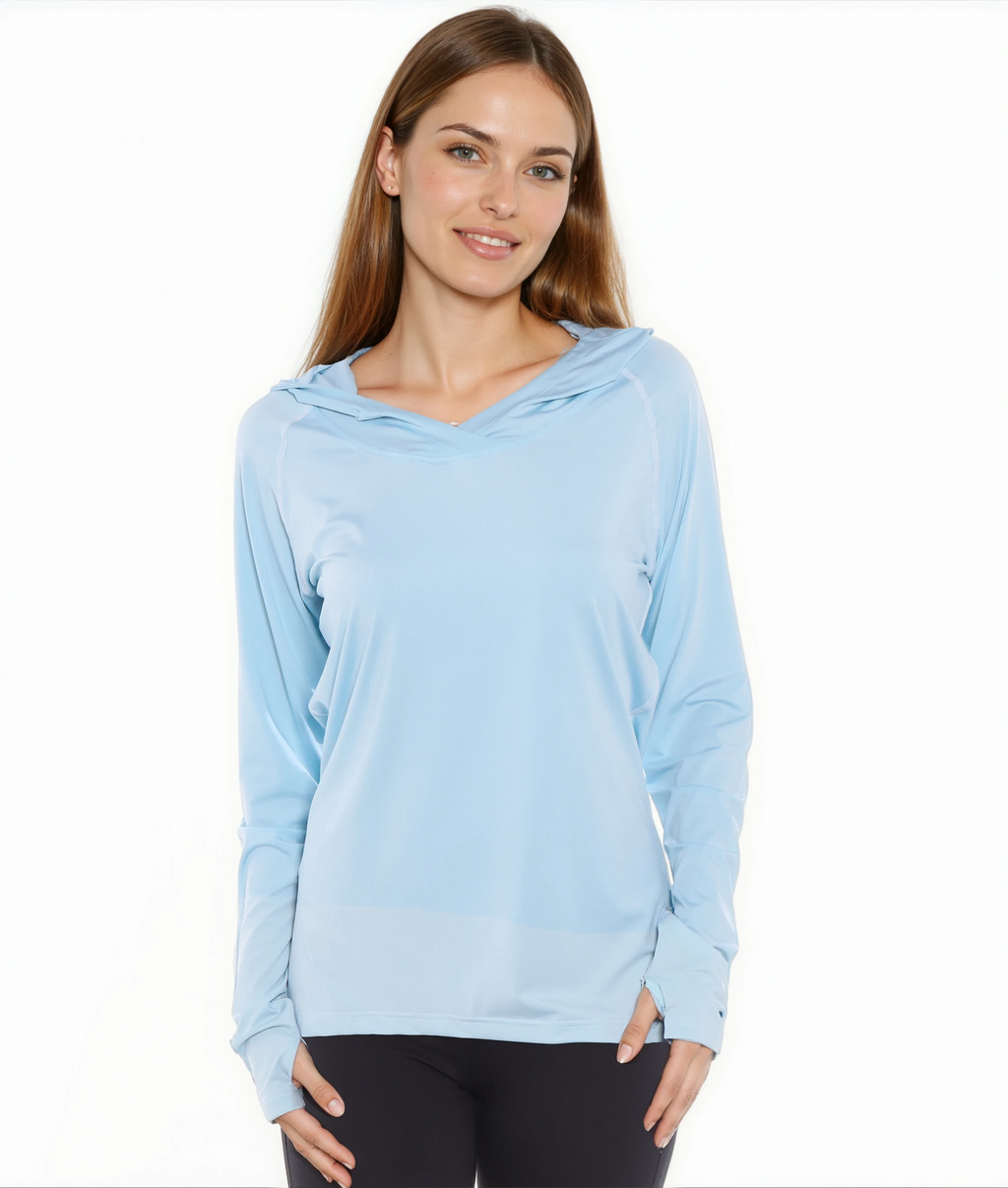 White Water Life Seaside Performance Hoody — detail close-up