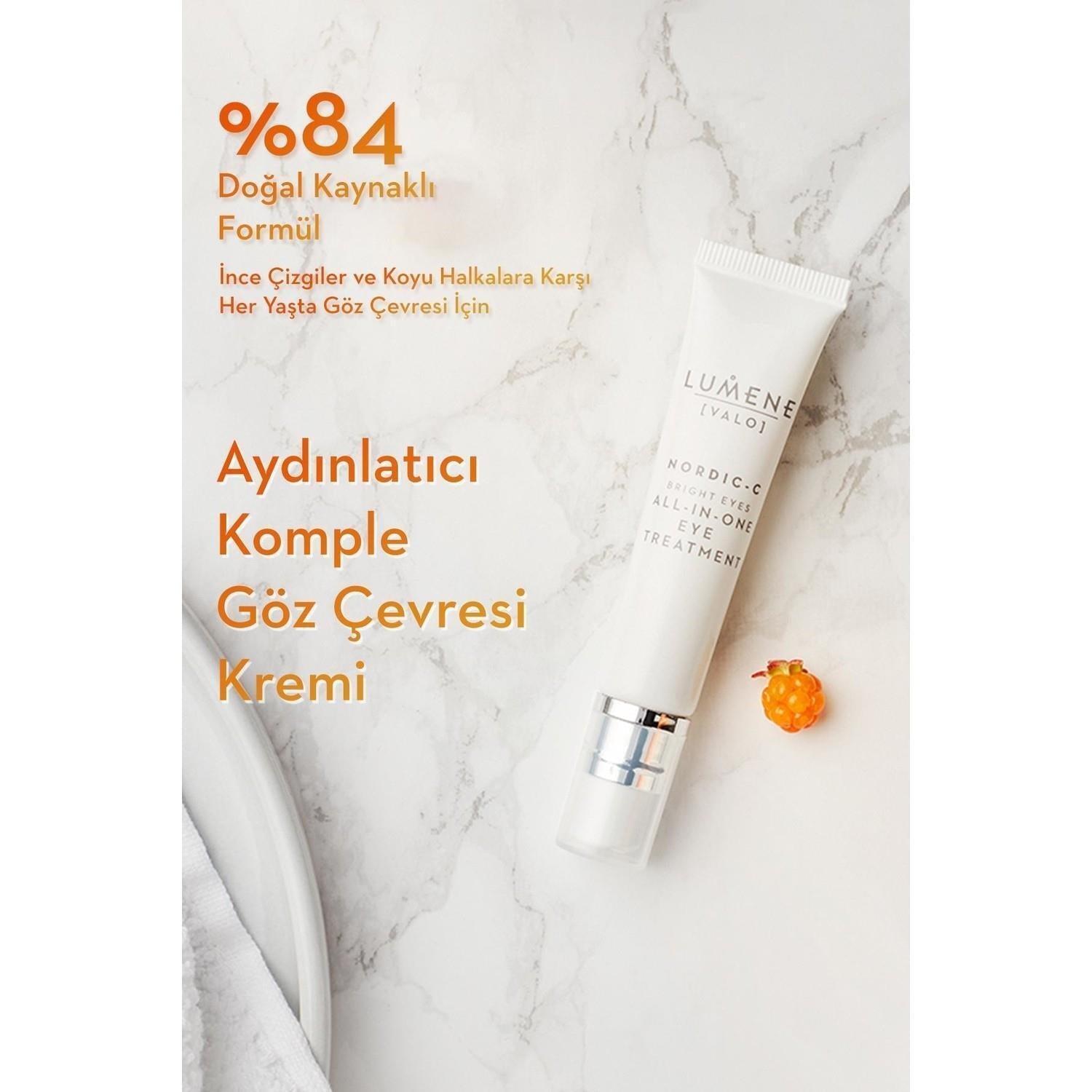 Lumene Bright Eyes All-In-One Multi-Purpose Eye Cream - Anti-Aging, Brightening, Vegan Formula for All Skin Types