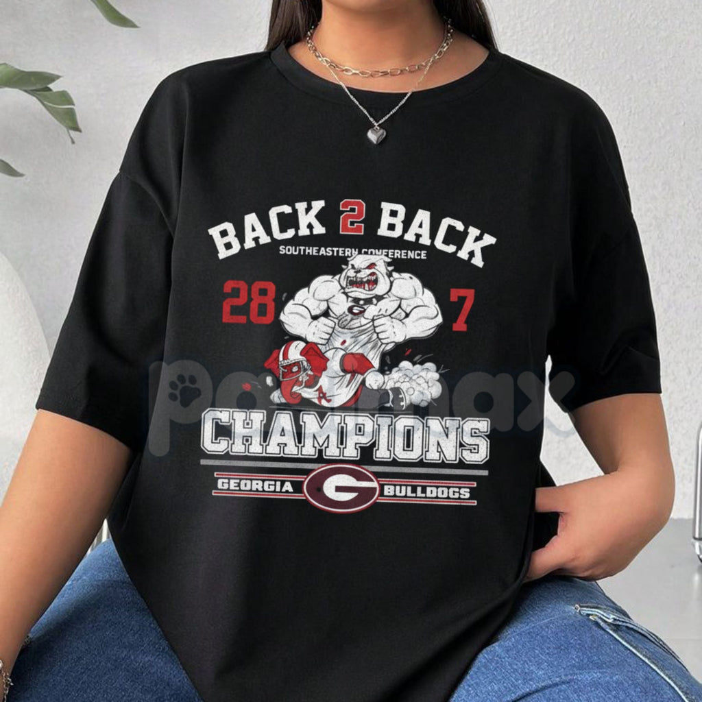 Pasimax SEC Championship 2025 Go Dawgs Shirt - Georgia Bulldogs Football Victory Tee, Official SEC Champions Fan Apparel, UGA