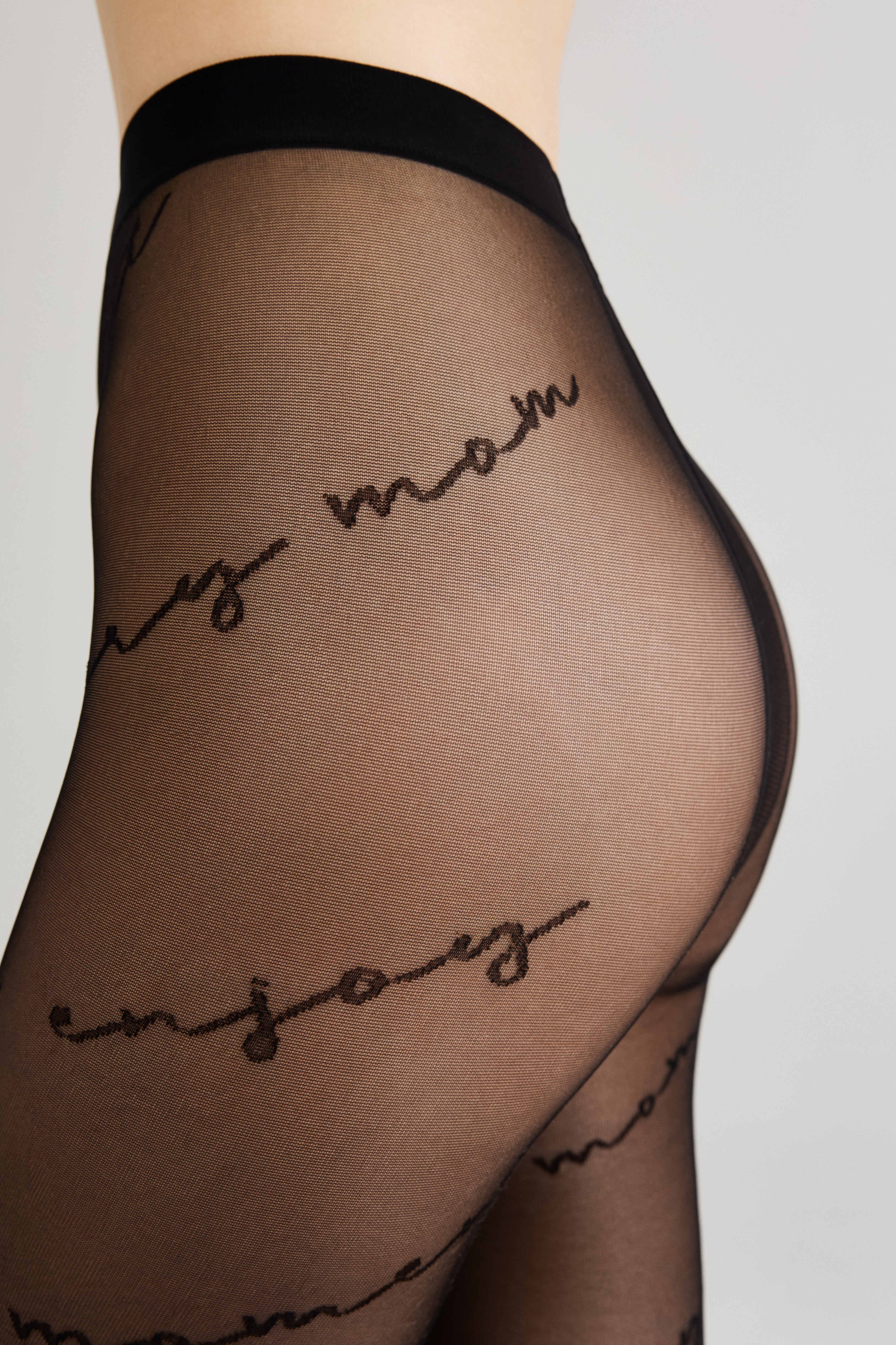 TheRanok.com Fantasy Tights Conte Sentiment - Diagonal Inscriptions — side view