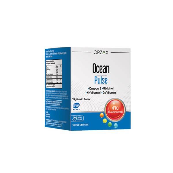 Ocean Pulse 30 Softgel Capsules - Omega 3, K2 & D3 | 30 Count
