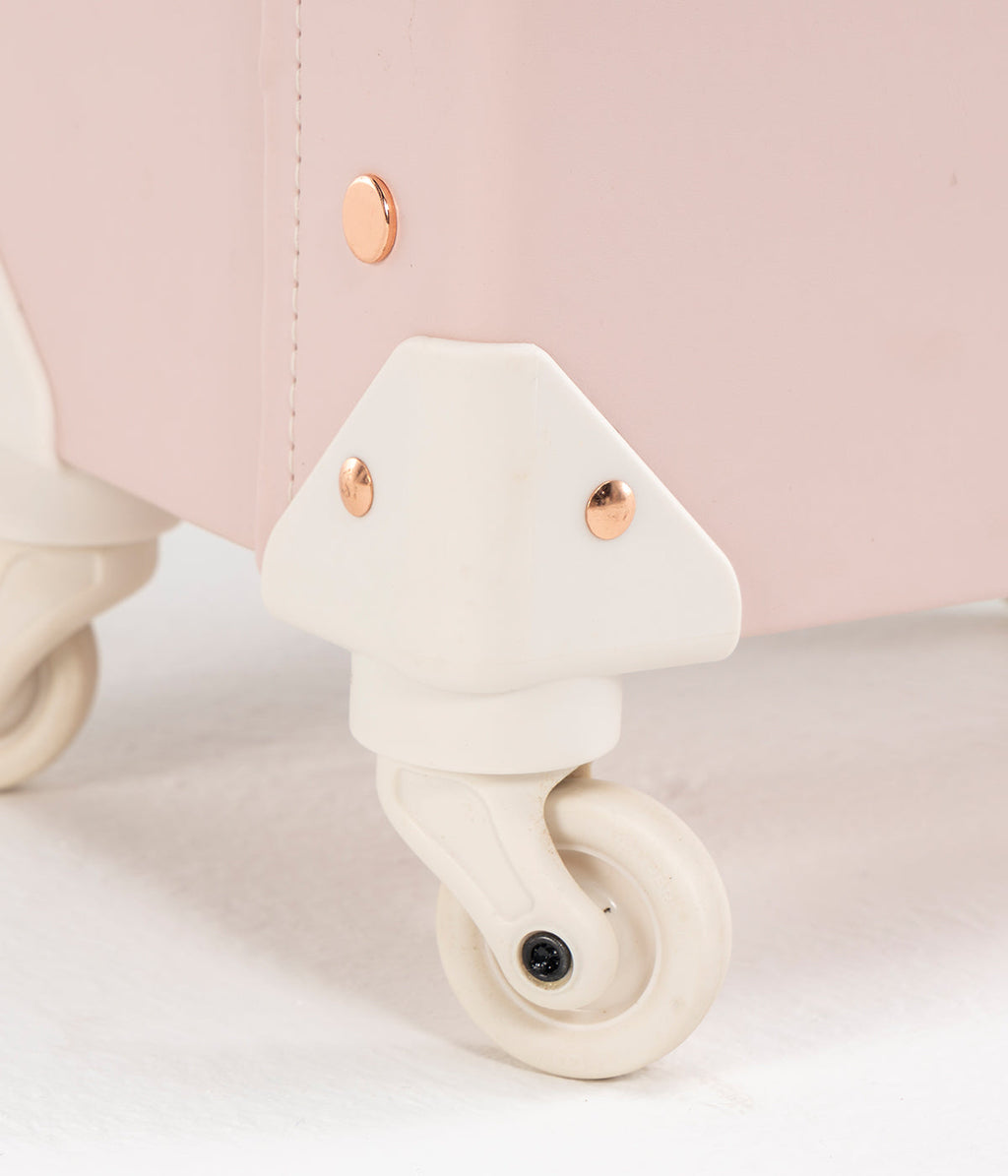 SarahFace Spinner Suitcase - Embroidery Cherry Pink