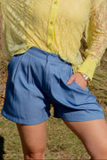 Grace+Emma Trouser Shorts, Chambray — main product shot